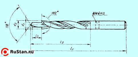 Сверло М 4 (D4,5 и d3,3) 180° ц/х Р6М5 "CNIC" фото №1