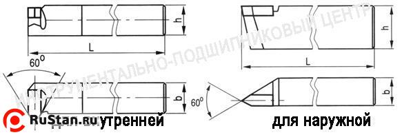 Резец Резьбовой  25х16х140 Т5К10 для наружной резьбы фото №1