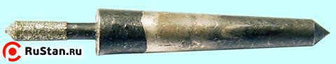Головка алмазная цилиндрическая d 2,8мм к/х АС4 80/63 конический хв. фото №1