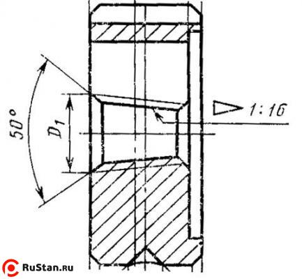 Плашка Коническая дюймовая   К   1"(NPT), 11 1/2 ниток/дюйм, dнар.65мм "CNIC" фото №1