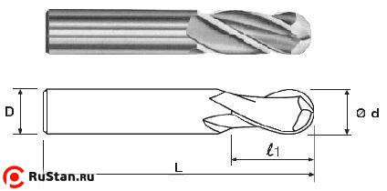 Фреза Концевая радиусная d 8,0х 21х61 ц/х ВК8 Z=4 R-4,0 фото №1 Фреза Концевая радиусная d 8,0х 21х61 ц/х ВК8 Z=4 R-4,0 фото №1