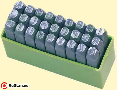 Клейма Буквенные № 8 сталь (латинский шрифт) (27шт) от А до Z & (OT105) фото №1