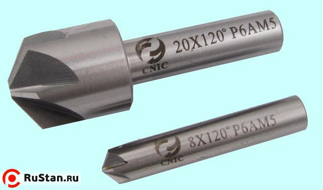 Зенковка d  6,0х 4.0х 42 конус 120° dхв=6мм Р6АМ5 ц/х Z=6 DIN335A "CNIC" фото №1