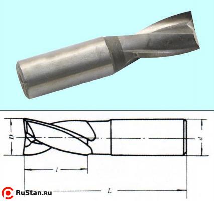 Фреза Шпоночная d 5,0х15х40 ц/х Р6М5 фото №1