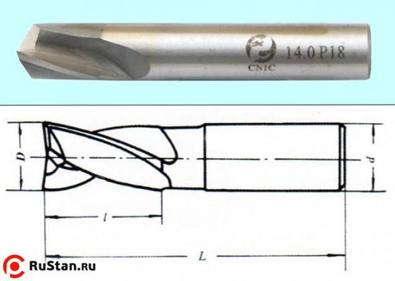 Фреза Шпоночная d 3,0х 5х49 ц/х Р18 DIN327 "CNIC" dхв-6мм фото №1