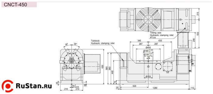 Размеры стола CNCT-450 фото №3 Размеры стола CNCT-450 фото №3