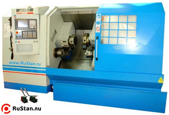 Токарный центр с ЧПУ с двумя револьверными головками, противошпиндель Т252 2S фото №1