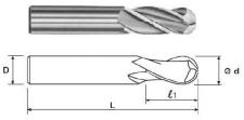 Фреза Концевая радиусная d10х22х70 ц/х ВК8 Z=3 R-5,0