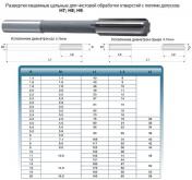 Развертка d 15,0 Н7 ц/х машинная цельная Р6М5 (50х162) (Ошибочно промаркированы  9ХС)